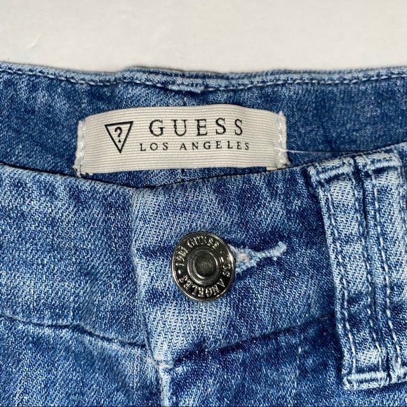 NEW GUESS Patched Denim Skirt 25 - Picture 8 of 16